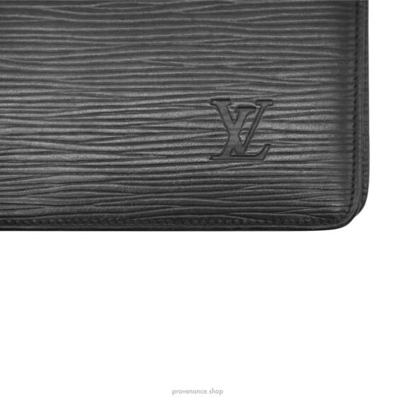 🔴 Louis Vuitton "MALLETIER" Long Wallet - Black Epi Noir Leather - Picture 6 of 8